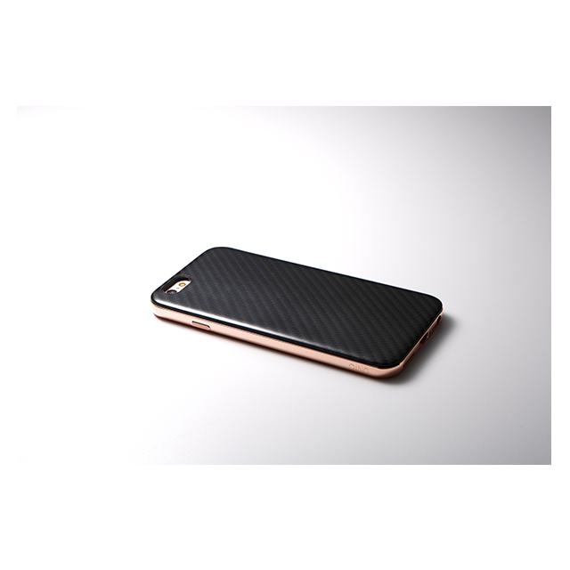 【iPhone6s/6 ケース】Hybrid Case UNIO (Kevler Black + アルミローズゴールド)goods_nameサブ画像