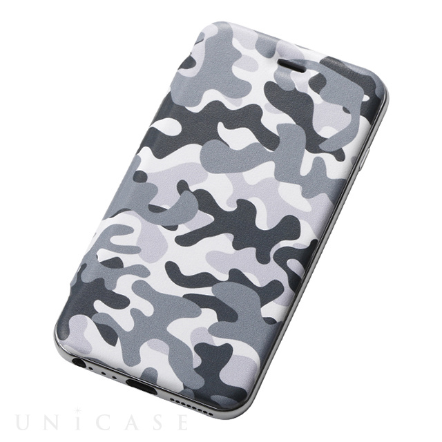 【iPhone6s Plus/6 Plus ケース】Hybrid Case UNIO (Camouflage スノー+アルミシルバー)