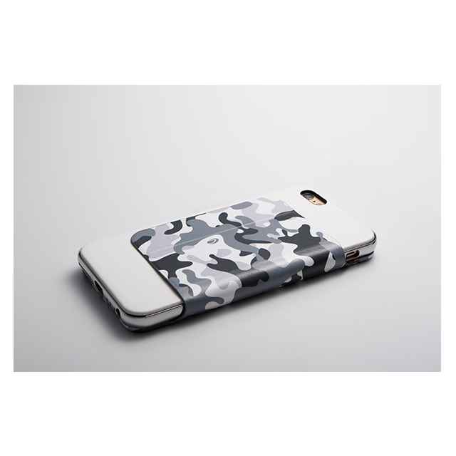 【iPhone6s Plus/6 Plus ケース】Hybrid Case UNIO (Camouflage スノー+アルミシルバー)goods_nameサブ画像