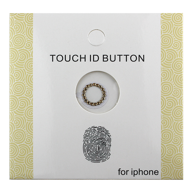 指紋認証対応Touch ID用ホームボタン保護シール キラキラ ラインストーンつき(ゴールド/ホワイト)goods_nameサブ画像