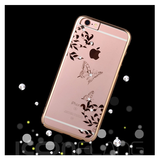 【iPhone6s/6 ケース】ゴールドラインケース (バタフライ)サブ画像