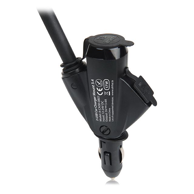 【カーチャージャー＆スタンド】2-USB Car Charger Mount 3.4 POWER HOLDER Casino (Black/Casino Black)サブ画像