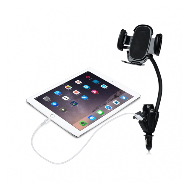 【カーチャージャー＆スタンド】2-USB Car Charger Mount 3.4 POWER HOLDER Casino (Black/Casino Black)goods_nameサブ画像