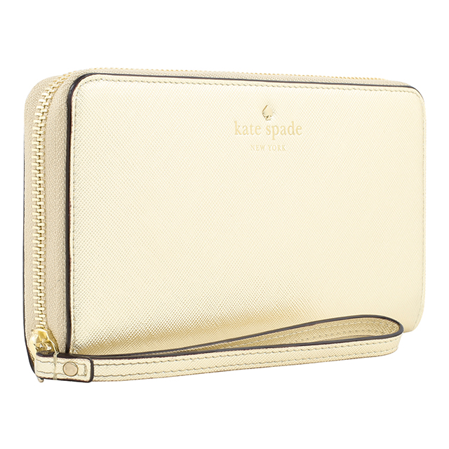 Zip Wristlet Fits Most Mobile Phones (Saffiano Gold)サブ画像