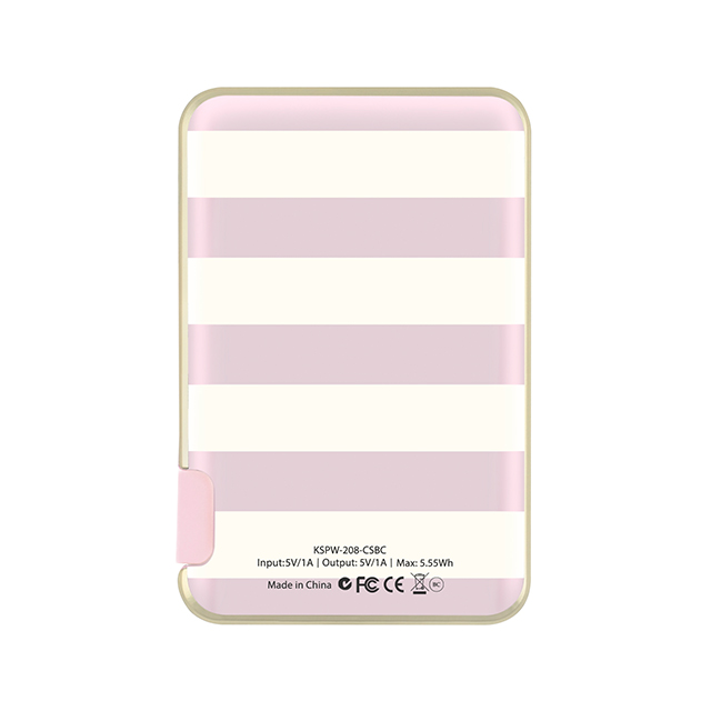 Slim Charging Battery Bank  Captive Lightning / 1500mAh (Candy Stripe Blush Foil/Cream)goods_nameサブ画像