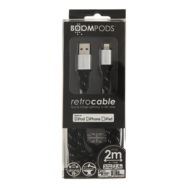 Retro Cables for Lightining 2.0m (Black)goods_nameサブ画像