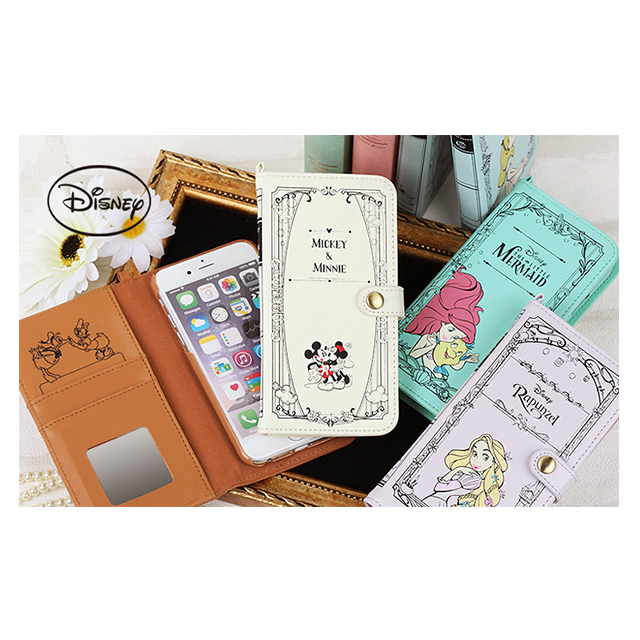 【iPhone6s/6 ケース】ディズニーキャラクター/Old Book Case (ミッキー＆ミニー/オフホワイト)goods_nameサブ画像