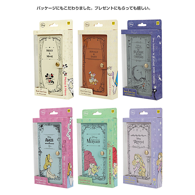 【iPhone6s/6 ケース】ディズニーキャラクター/Old Book Case (ミッキー＆ミニー/オフホワイト)サブ画像