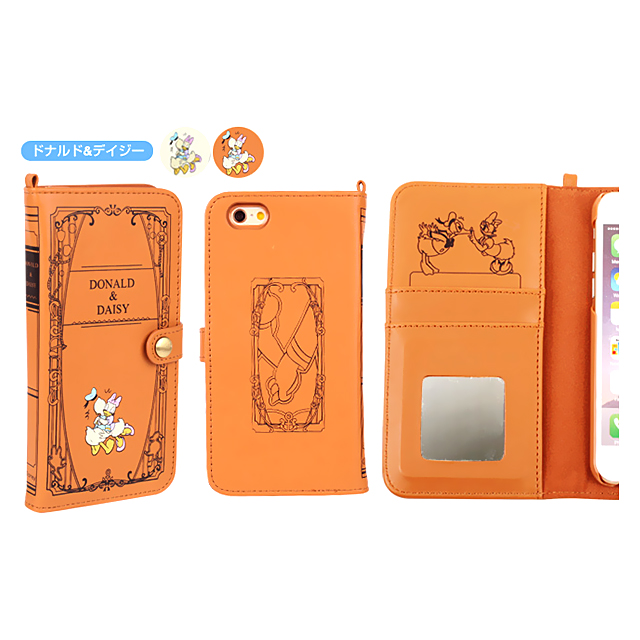 【iPhone6s/6 ケース】ディズニーキャラクター/Old Book Case (ドナルド＆デイジー/オフホワイト)サブ画像