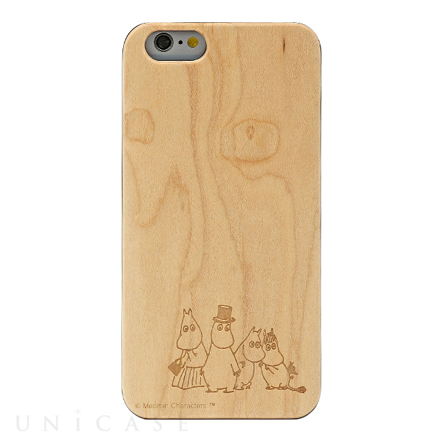 【iPhone6s/6 ケース】MOOMIN ナチュラルウッドハードケース (ムーミン一家/メイプルウッド)