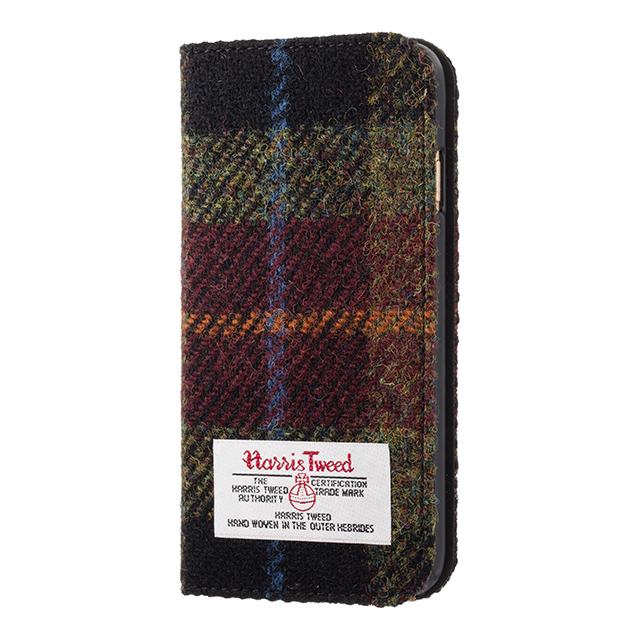 【iPhone6s/6 ケース】ファブリックカバー Harris Tweed (ボルドー・チェック)goods_nameサブ画像