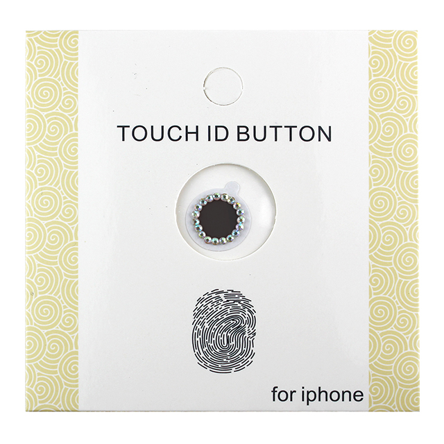 指紋認証対応Touch ID用ホームボタン保護シール キラキラ ラインストーンつき(オーロラ/ブラック)goods_nameサブ画像