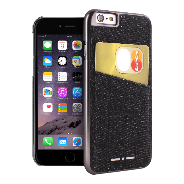 【iPhone6s/6 ケース】Cover denim With Pocket (Black)サブ画像