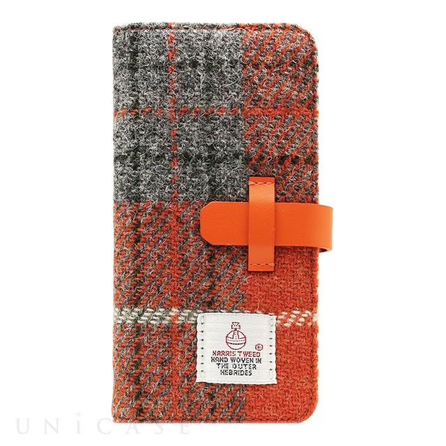 【iPhone6s/6 ケース】Harris Tweed Diary (オレンジ×グレー)