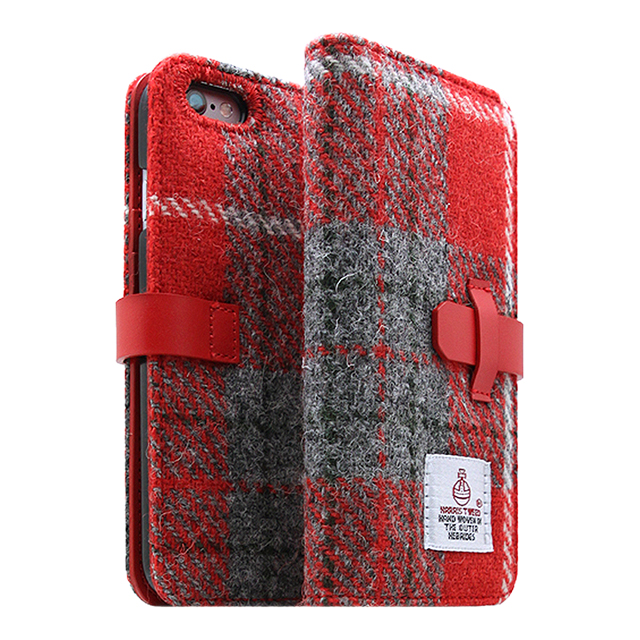 【iPhone6s Plus/6 Plus ケース】Harris Tweed Diary (レッド×グレー)サブ画像