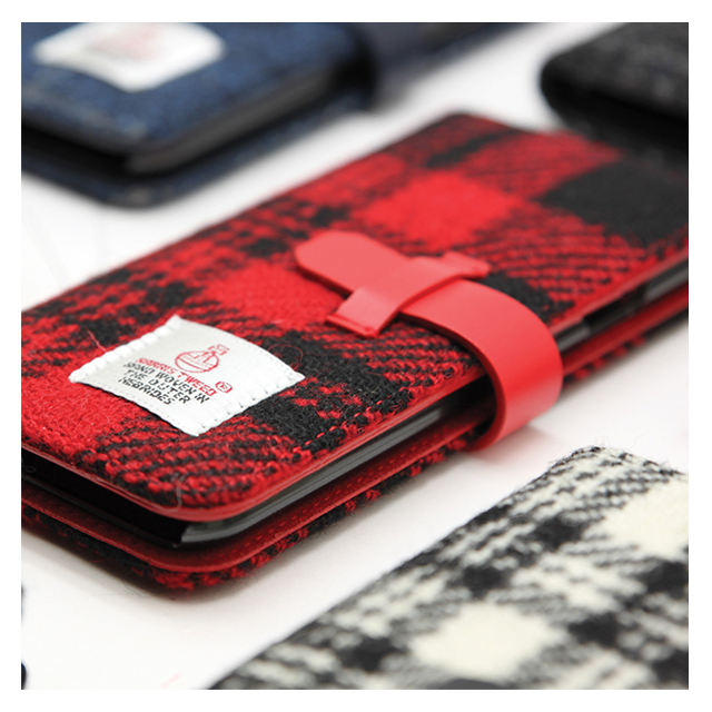 【iPhone6s Plus/6 Plus ケース】Harris Tweed Diary (レッド×グレー)サブ画像