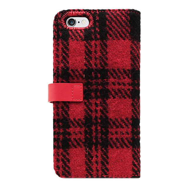 【iPhone6s Plus/6 Plus ケース】Harris Tweed Diary (レッド×ブラック)goods_nameサブ画像