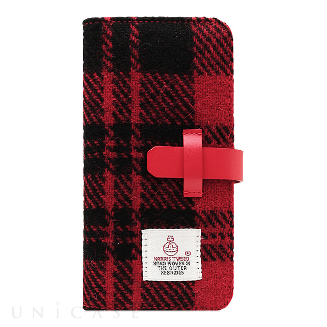 【iPhone6s Plus/6 Plus ケース】Harris Tweed Diary (レッド×ブラック)