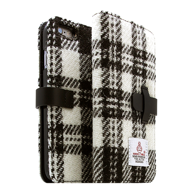 【iPhone6s Plus/6 Plus ケース】Harris Tweed Diary (ホワイト×ブラック)サブ画像