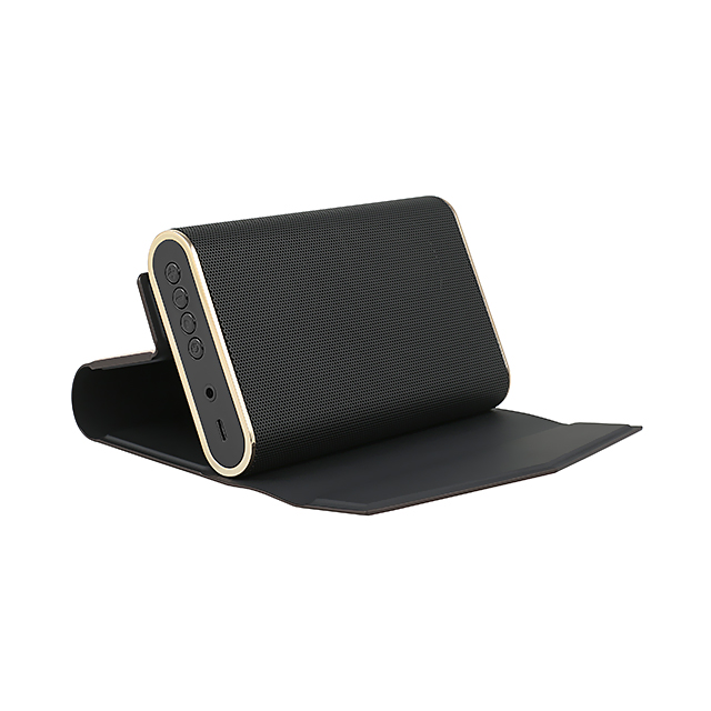 Portable Wireless Speaker with Cover (Black/Gold)goods_nameサブ画像