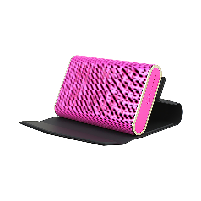 Portable Wireless Speaker with Cover (Pink/Black/White Stripe)goods_nameサブ画像