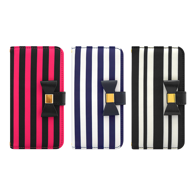 【iPhone6s/6 ケース】Ribbon Diary Stripe Navy for iPhone6s/6goods_nameサブ画像