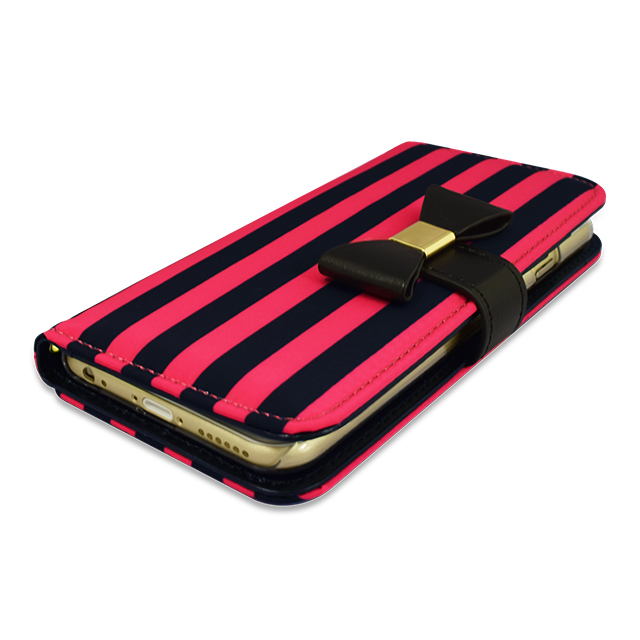 【iPhone6s/6 ケース】Ribbon Diary Stripe Pink for iPhone6s/6サブ画像