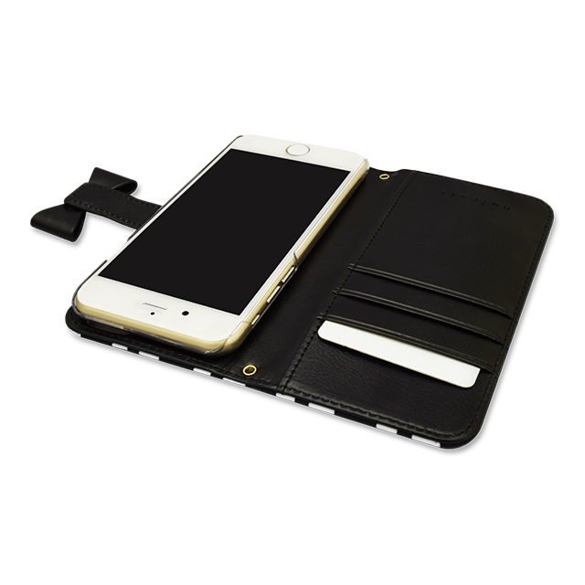 【iPhone6s/6 ケース】Ribbon Diary Stripe Black for iPhone6s/6サブ画像