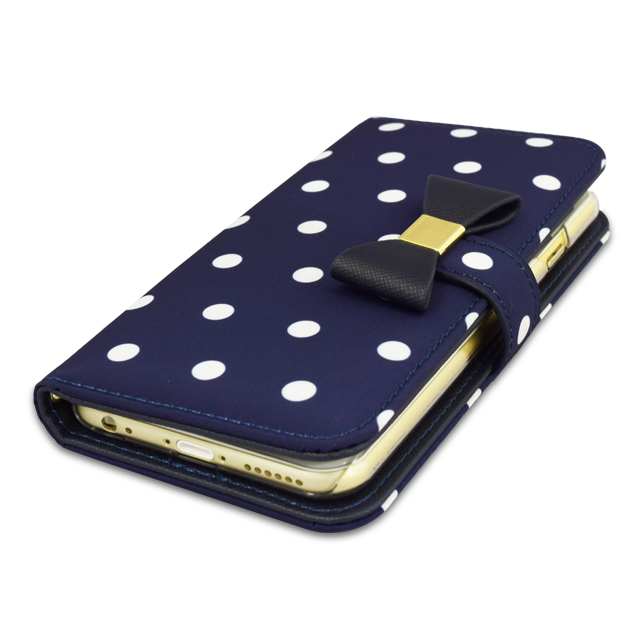【iPhone6s/6 ケース】Ribbon Diary Dot Navy for iPhone6s/6サブ画像