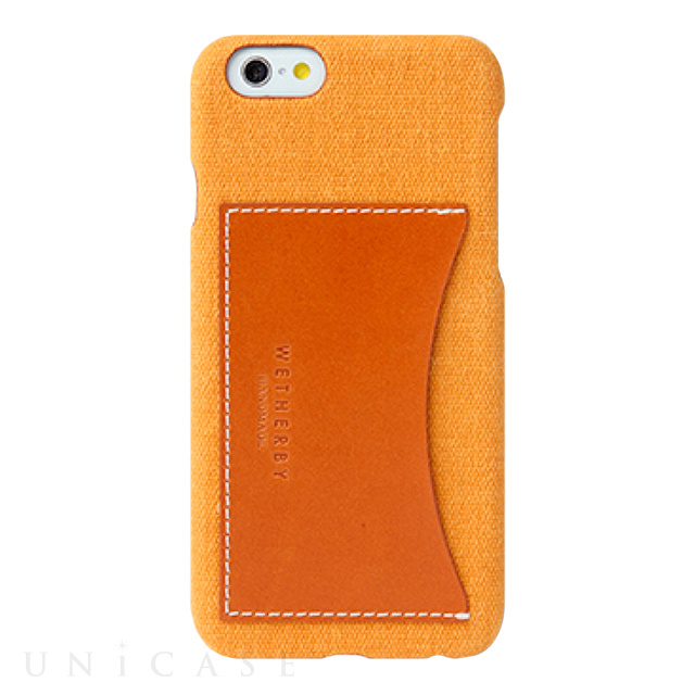 【iPhone6s/6 ケース】DESIGN SKIN CANVAS BAR TYPE-POCKET (POCKET/YELLOW)