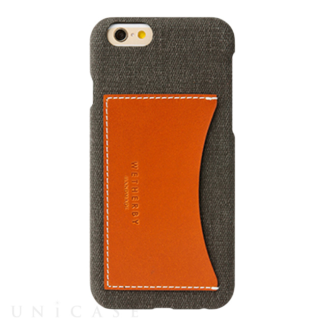 【iPhone6s/6 ケース】DESIGN SKIN CANVAS BAR TYPE-POCKET (POCKET/GRAY)