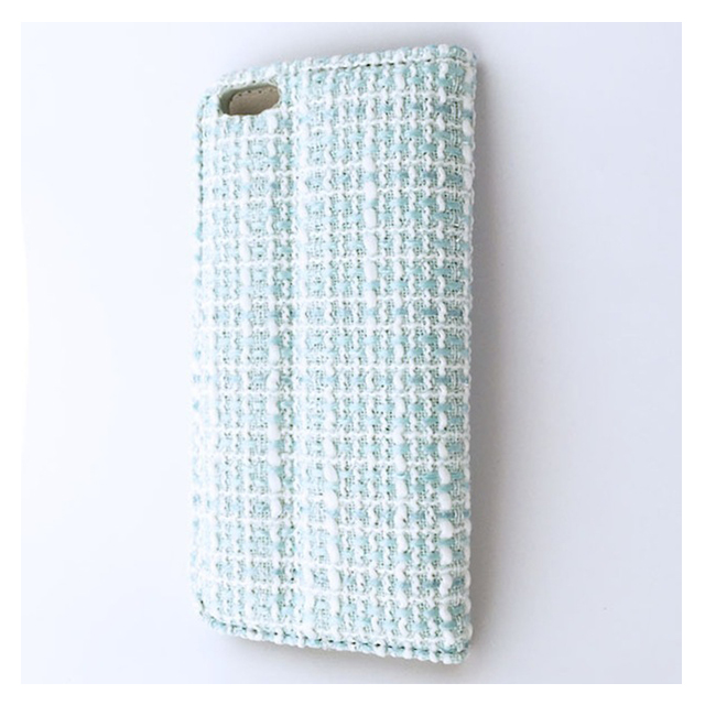 【iPhone6s/6 ケース】シンプルツイードブックケース (ライトブルー)goods_nameサブ画像