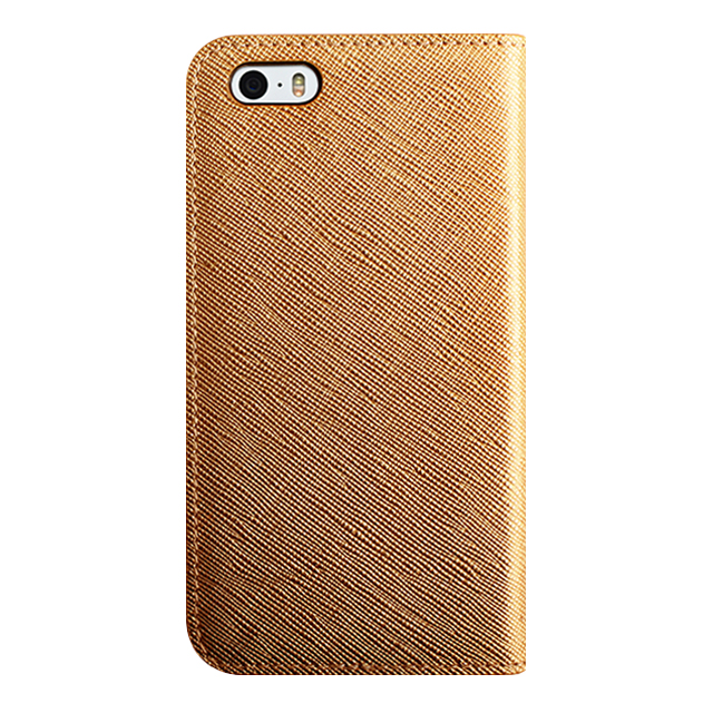 【iPhoneSE(第1世代)/5s/5 ケース】Saffiano Flip Case (ゴールド)goods_nameサブ画像