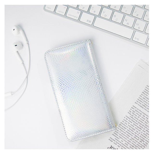 【iPhone6s/6 ケース】Hologram Diary Python Silver for iPhone6s/6サブ画像