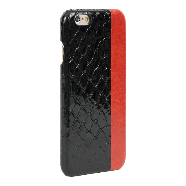 【iPhone6s/6 ケース】Ricco Double Leather Series (ブラック/レッド)サブ画像