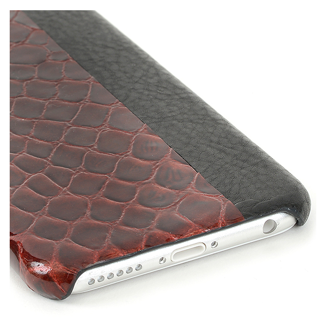 【iPhone6s/6 ケース】Ricco Double Leather Series (ワインレッド/ブラック)goods_nameサブ画像