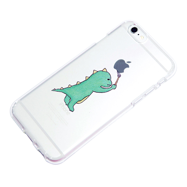 【iPhone6s/6 ケース】ソフトクリアケース (お絵かきザウルス/グリーン)goods_nameサブ画像