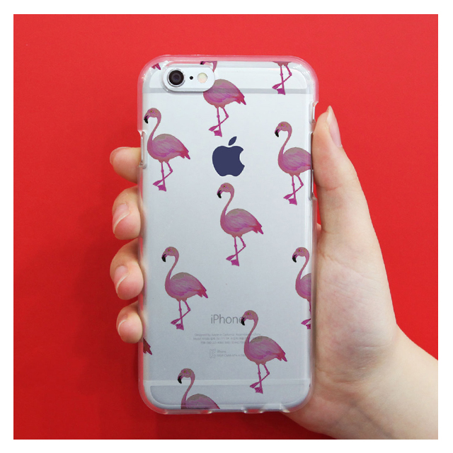 【iPhone6s/6 ケース】ソフトクリアケース (フラミンゴ)goods_nameサブ画像