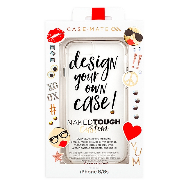 【iPhone6s/6 ケース】Hybrid Tough Naked CUSTOM Case (Clear) with over 250 unique stickersサブ画像