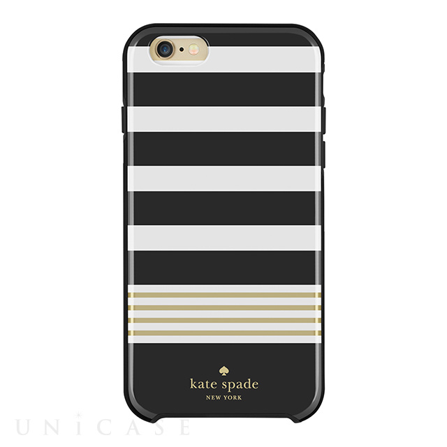 【iPhone6s Plus/6 Plus ケース】Hybrid Hardshell Case (Stripe 2 Black/White/Gold/Foil)