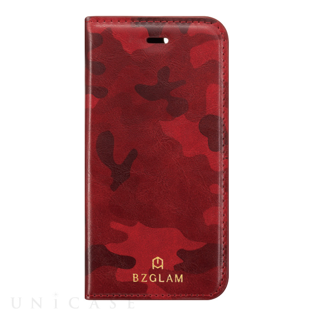 【iPhone6s/6 ケース】BZGLAM カモフラージュダイアリーカバー (レッド)