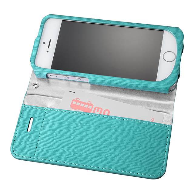 【iPhoneSE(第1世代)/5s/5 ケース】Flap Leather Case ”Colo” (Turquoise)goods_nameサブ画像