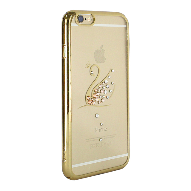 【iPhone6s/6 ケース】Rhinestone Rear Cover Case with Genuine SWAROVSKI Crystal Elements (Swan/Clear/Gold)goods_nameサブ画像