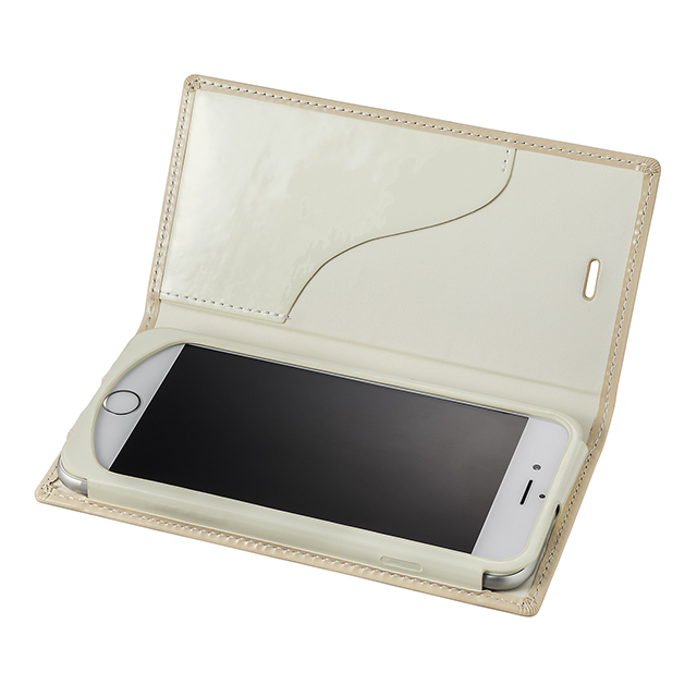 【iPhone6s/6 ケース】”Ena” Flap Enamel Leather Case (Beige)goods_nameサブ画像