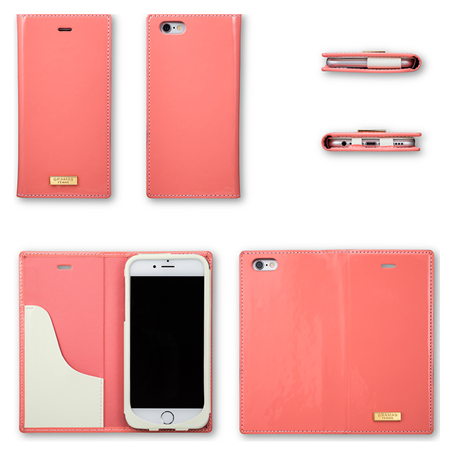 【iPhone6s/6 ケース】”Ena” Flap Enamel Leather Case (Beige)goods_nameサブ画像