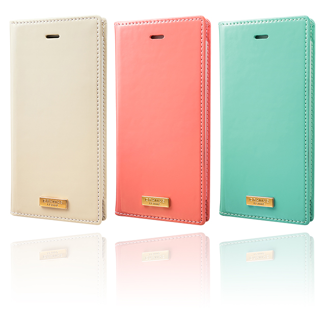 【iPhone6s/6 ケース】”Ena” Flap Enamel Leather Case (Beige)サブ画像