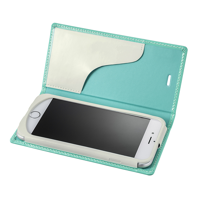 【iPhone6s/6 ケース】”Ena” Flap Enamel Leather Case (Turquoise)goods_nameサブ画像