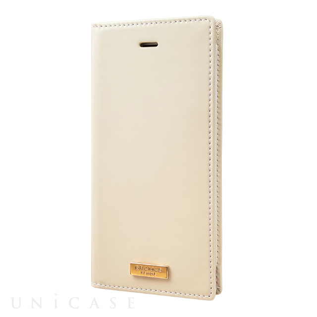 【iPhone6s/6 ケース】”Ena” Flap Enamel Leather Case (Beige)