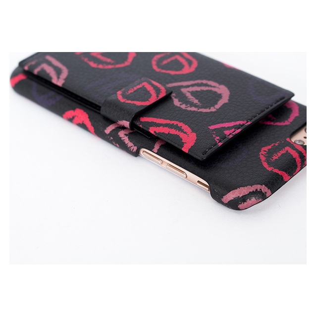 【iPhone6s/6 ケース】Crayon Back cover (Black+Pink)サブ画像