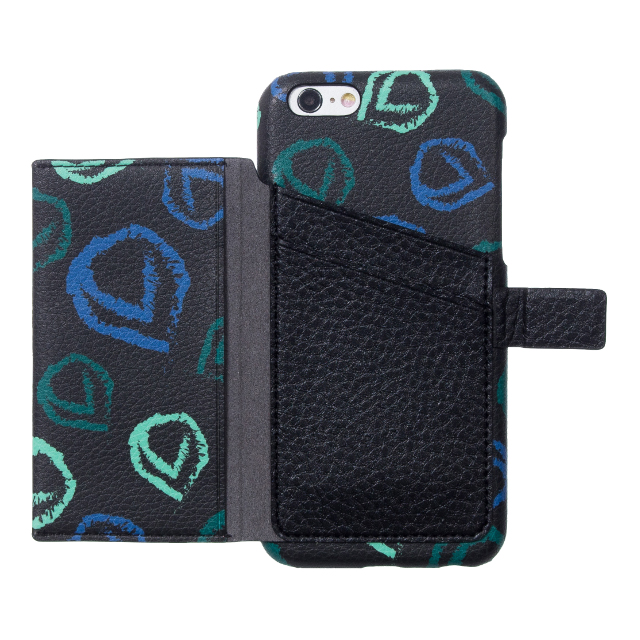 【iPhone6s/6 ケース】Crayon Back cover (Black+Mint)サブ画像